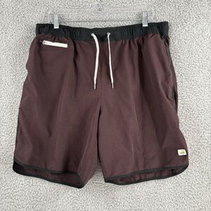 Vuori Banks Shorts Men 2XL XXL Red Performance Athletic Quick Dry Pockets 7"